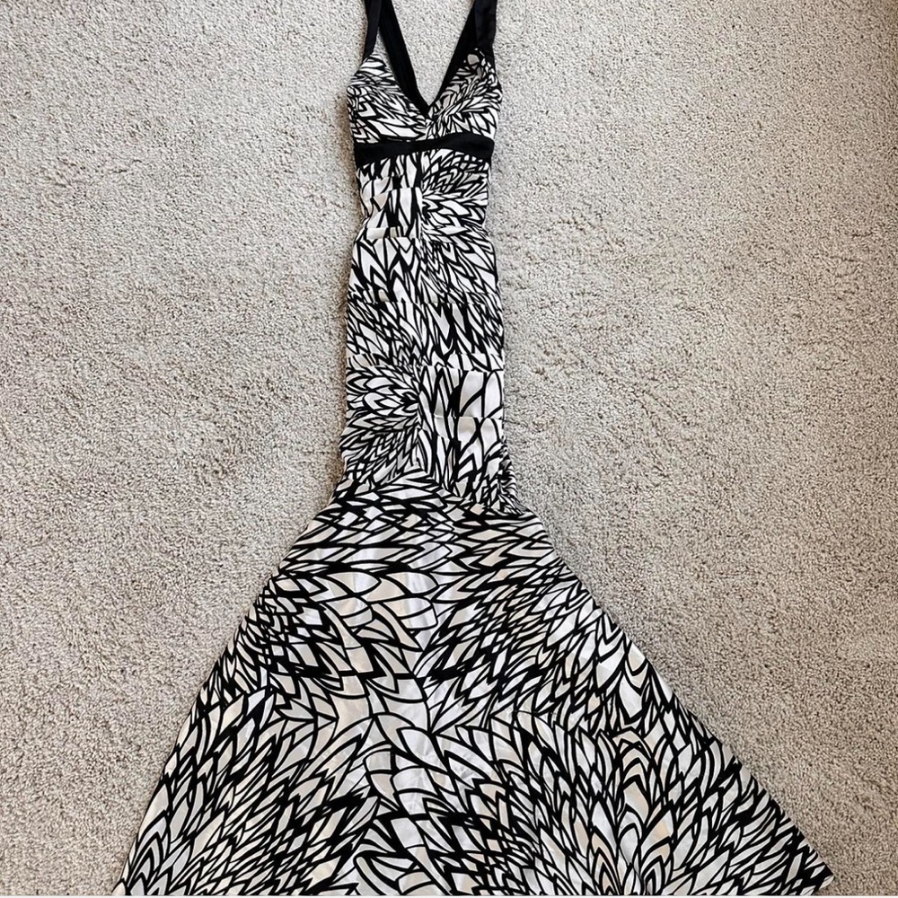 Gorgeous black and white formal maxi dress